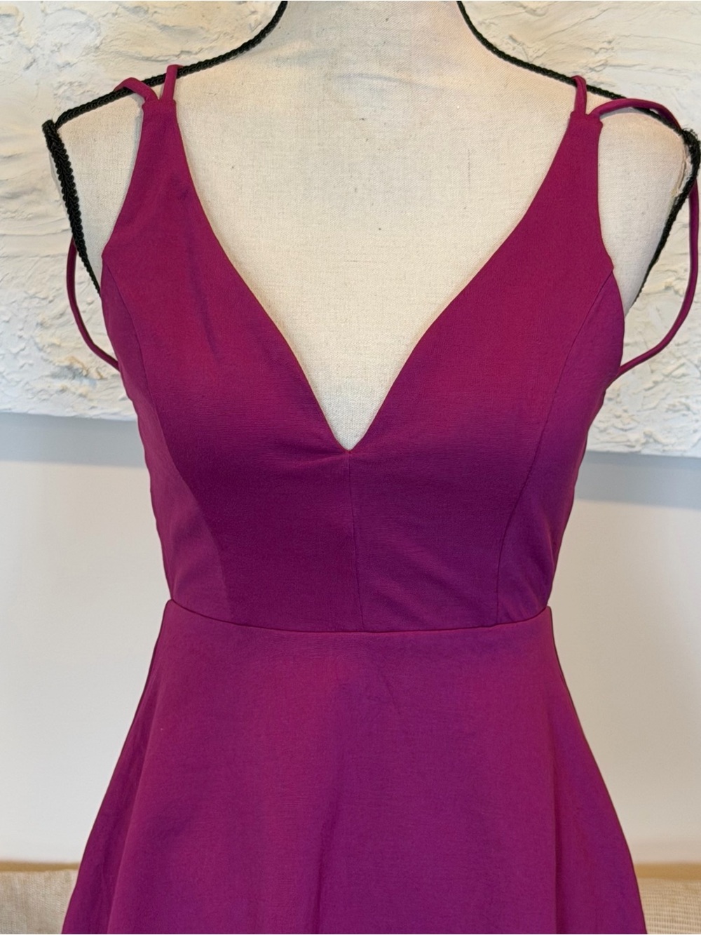 Lulus Believe in Love Magenta Backless Skater Dress Size S NWT - Picture 4 of 10